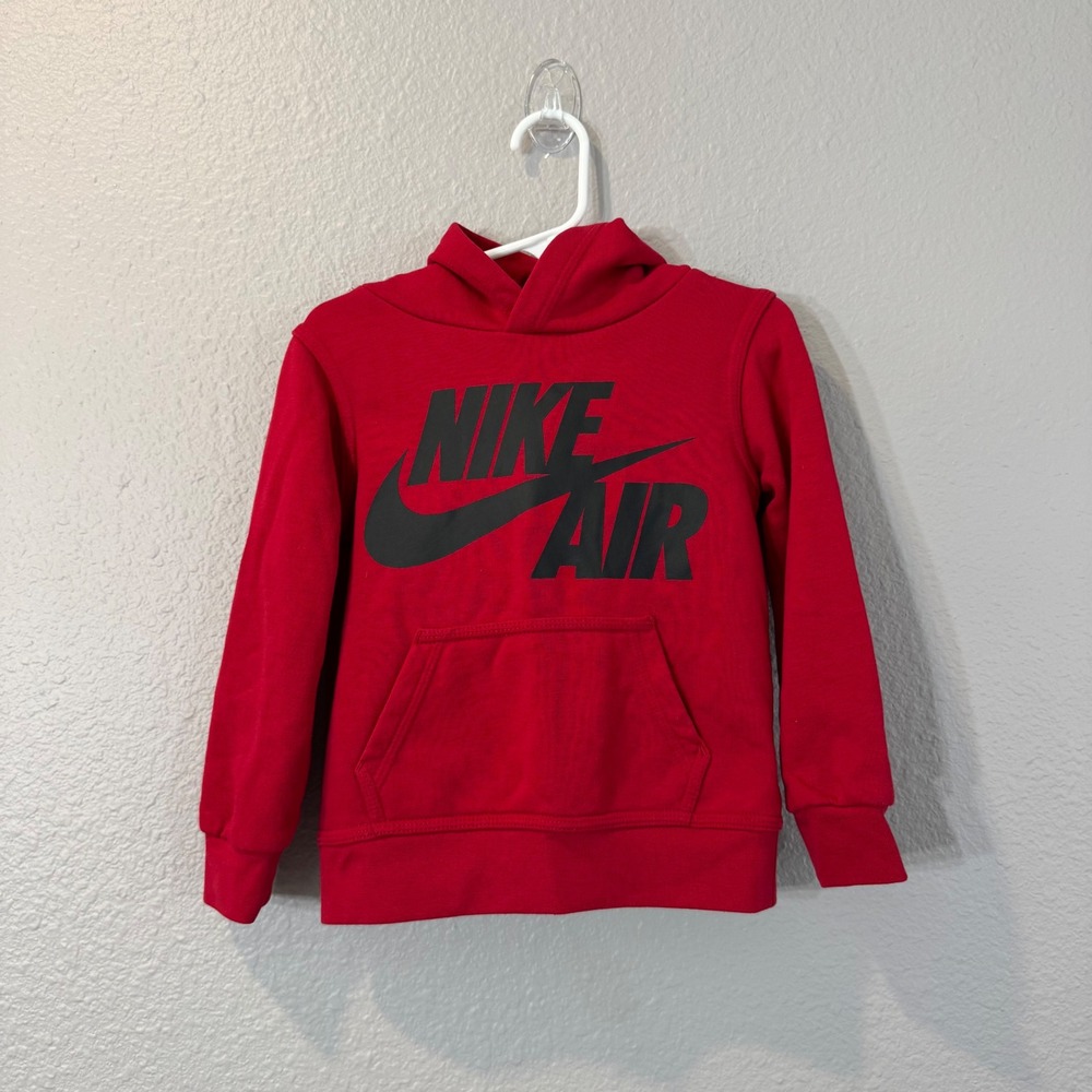 Nike Kid's Size 2T Red Nike Air Graphic Fleece Pullover Hoodie